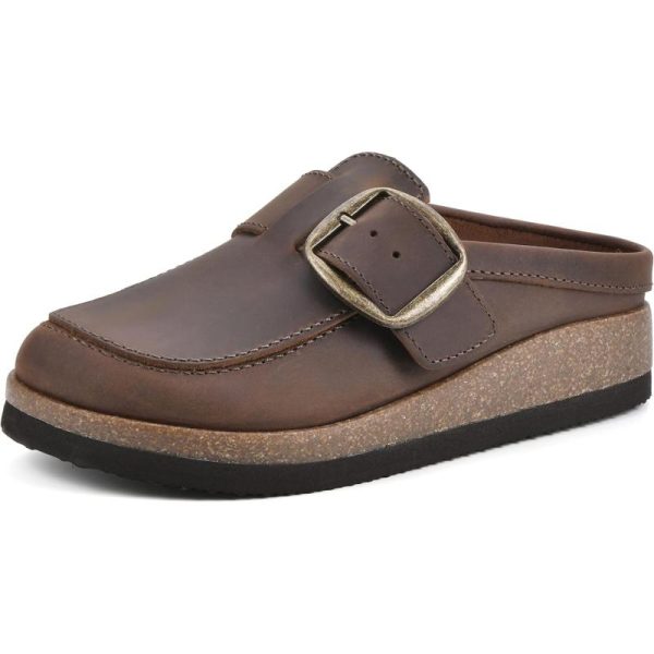 WHITE MOUNTAIN Women’s Shoes Bueno Mule(Brown/Leather) - WHITE MOUNTAIN