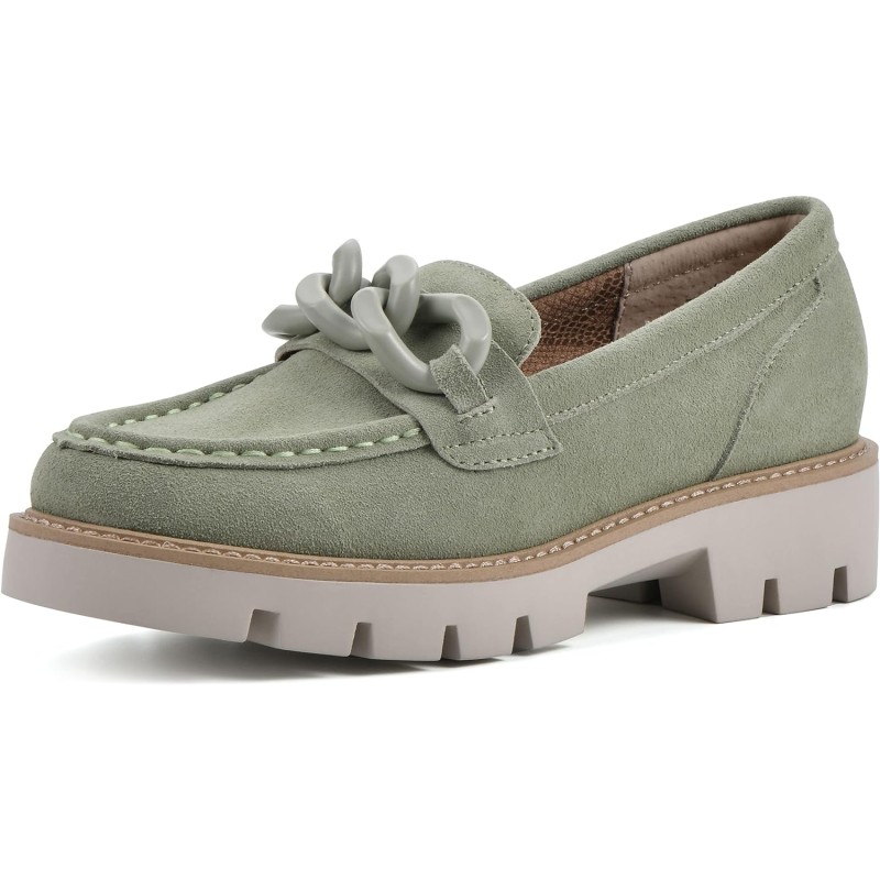 WHITE MOUNTAIN Women’s Goodie Loafer(Sage/Suede) - WHITE MOUNTAIN